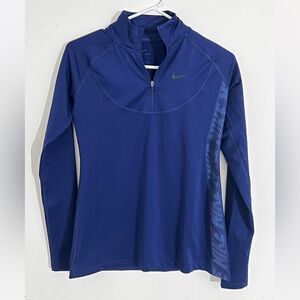 Nike Pro dri-fit Women's Navy Blue lightweight Quarter-Zip. Size Small.